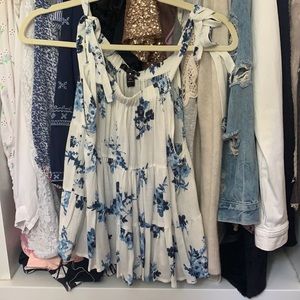 Aqua Floral Top